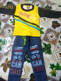 00R Full T Shirt With Jins Pant - 26, Yellow