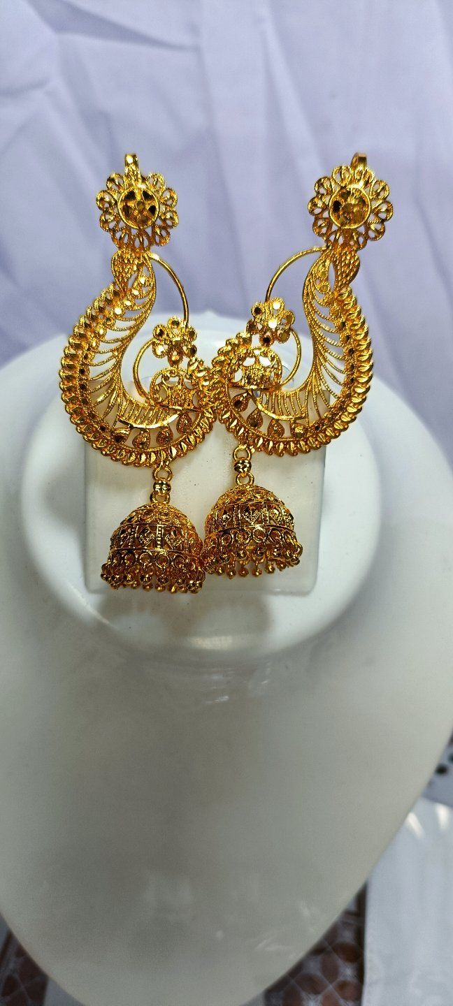 Latest Gold Earrings Design With Price | New Gold Pasha Earrings Design |  Gold Kan Pasha@Crazy_Jena - YouTube