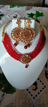 762 Stone  & Moti Jewellery Set