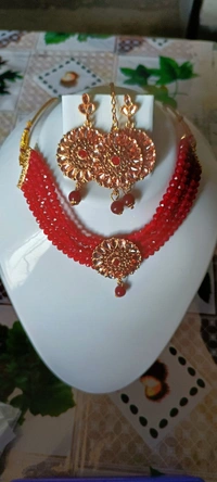 762 Stone  & Moti Jewellery Set