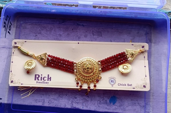 792 Cristal Golden Choker Set 