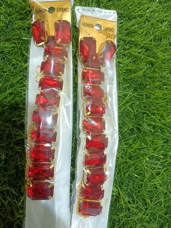 794 Stone Jewellery Set - Red