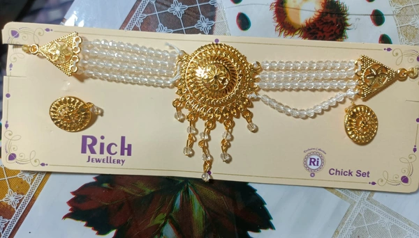 792 Cristal Golden Choker Set 