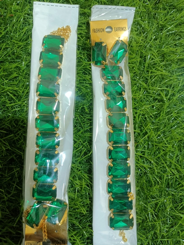 794 Stone Jewellery Set - Green