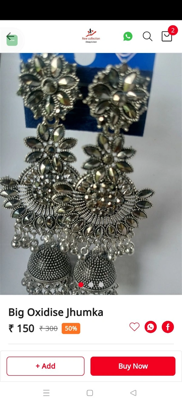 273 Big Oxidise Jhumka