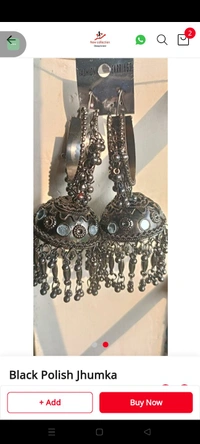491 Black Polish Jhumka 
