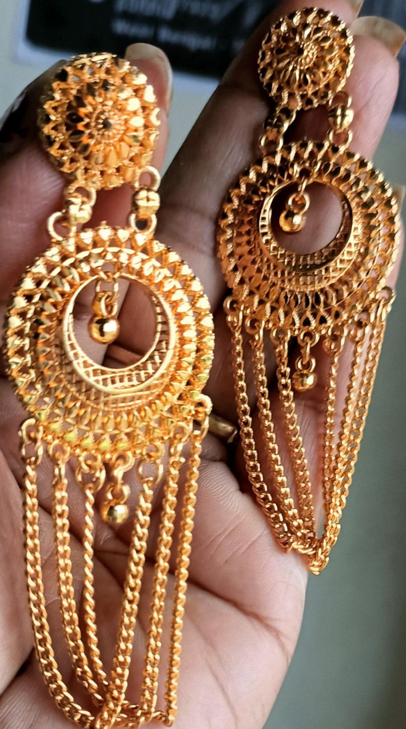 Latest gold topas earrings design. - YouTube