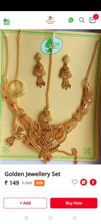796 Golden Jewellery Set 