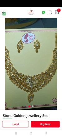 800 Stone Golden Jewellery Set 