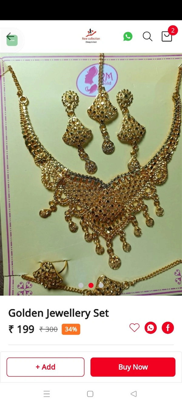 798 Golden Jewellery Set 
