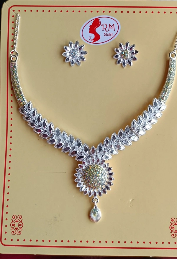 782 Silver Stone Jewellery Set 