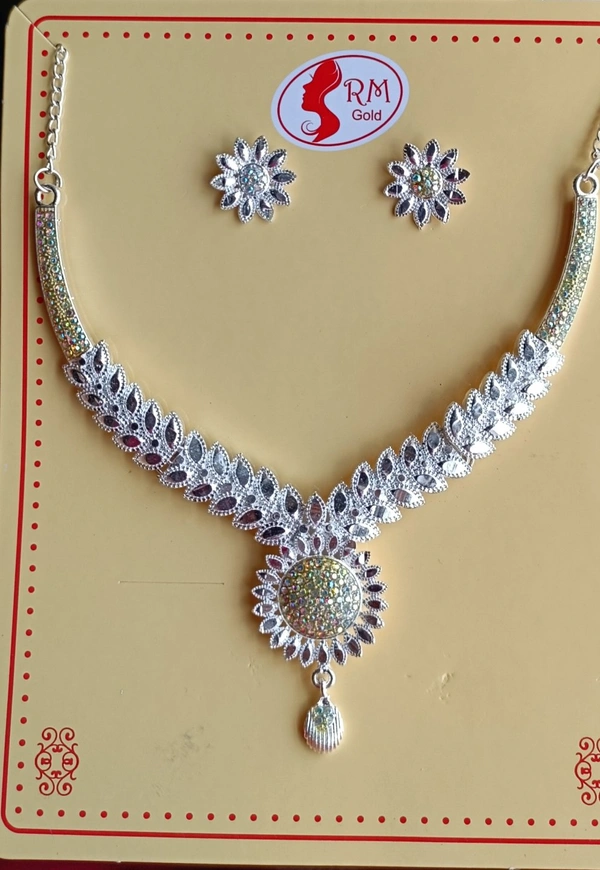 782 Silver Stone Jewellery Set 