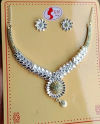 782 Silver Stone Jewellery Set 
