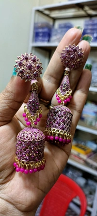 475 Korean Stone Ear Ring