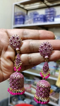 475 Korean Stone Ear Ring