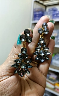 464 Korean Stone Ear Ring