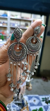 461 Big Oxidise Ear Ring 