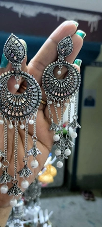 461 Big Oxidise Ear Ring 