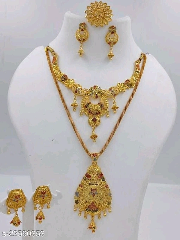 Shimmering Graceful Pendants & Lockets Pack Of Two Set