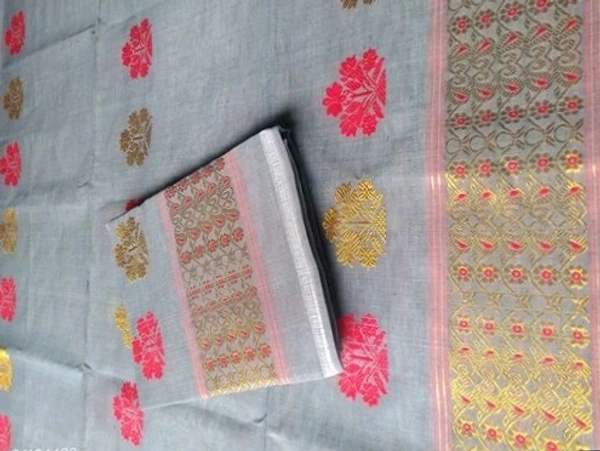 Mekhela Chador With Side Paari & Blouse AC COTTON