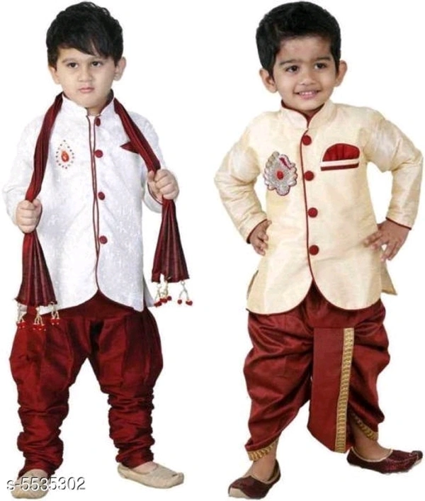 Sherwanis
Kid's Boy's Sherwani's
Fabric Combo Of 2