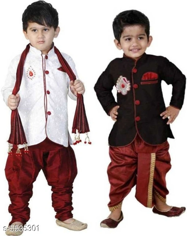 Sherwanis
Kid's Boy's Sherwani's
Fabric Combo Of 2