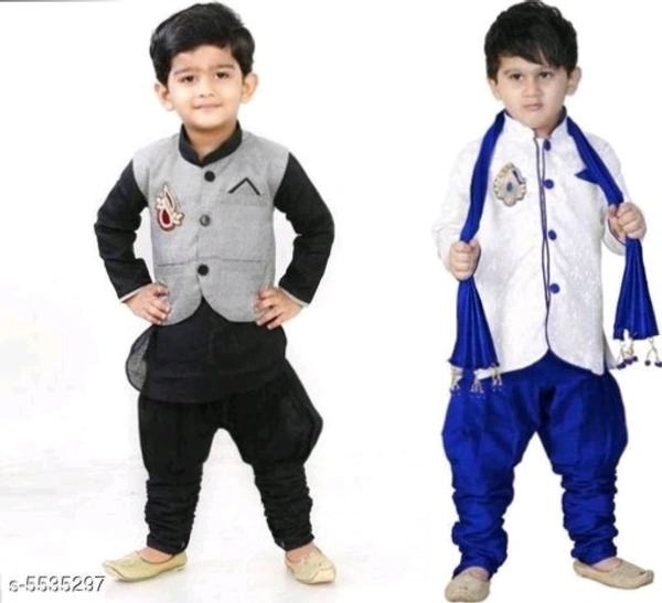 Sherwanis
Kid's Boy's Sherwani's
Fabric Combo Of 2