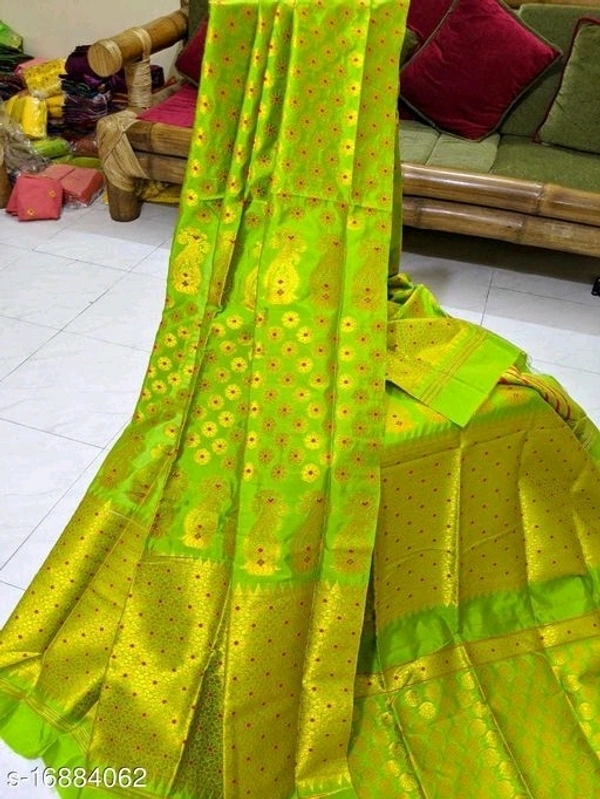 Mekhela Chador With Side Paari & Blouse AC COTTON