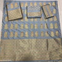Mekhla Chador Silk Blended Pure Gold Zari 
