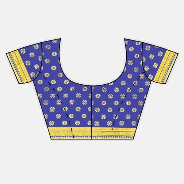 Woven Poly Assamese Stitched Mekhela Chador
