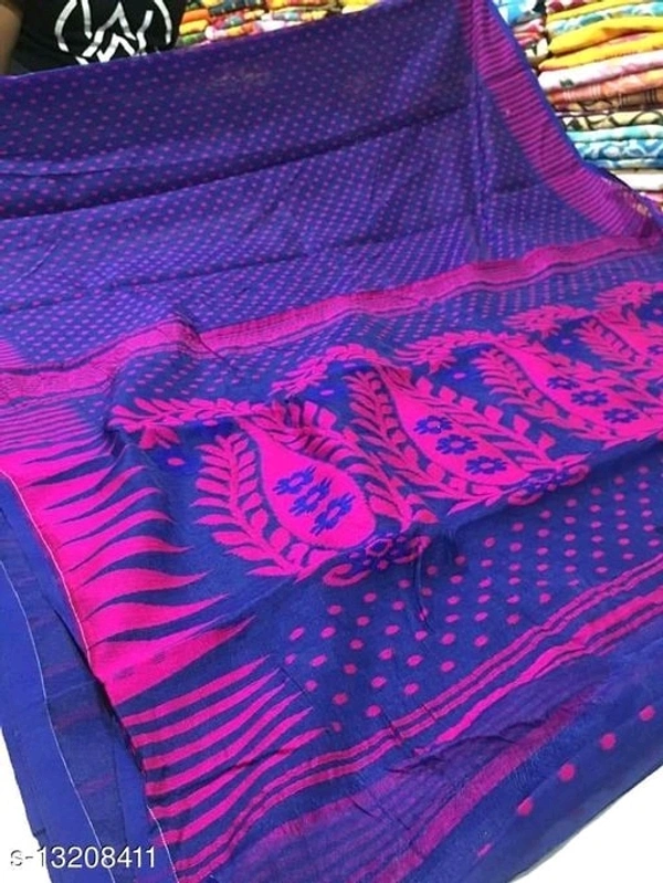 Hazjar Buti Soft Cotton Silk Jamdani Saree