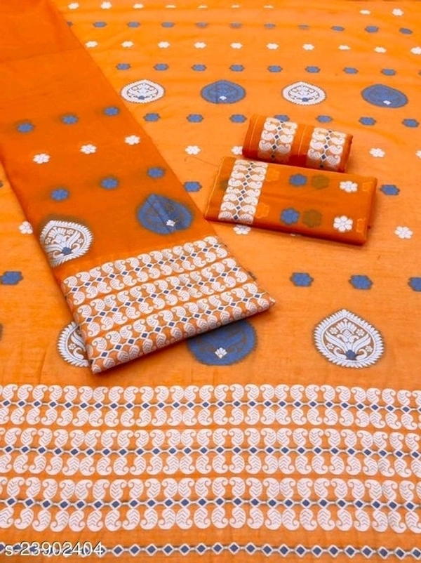 Trendy Assamese Mekhela Chador Fabric: Cotton Silk