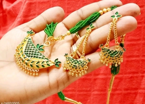 Assamese  Traditional Jewellery set Base Metal: Copper Plating: Gold Plated