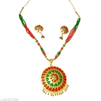 Assamese  Traditional Jewellery set Base Metal: Copper Plating: Gold Plated