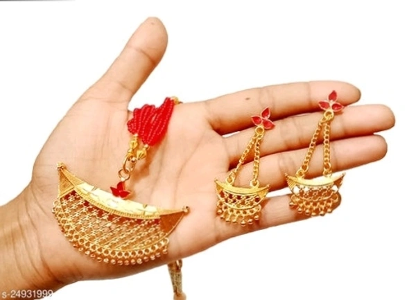Assamese  Traditional Jewellery set Base Metal: Copper Plating: Gold Plated