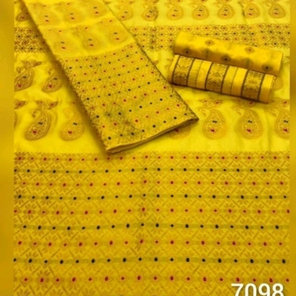 Asomiya Chador Mekhela Polypat *Fabric Jacquard - Cash On Delivery