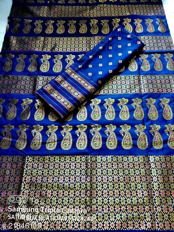 Asomiya Chador Mekhela Polypat *Fabric Jacquard - Cash On Delivery