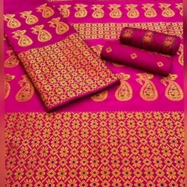 Asomiya Chador Mekhela Polypat *Fabric Jacquard - Cash On Delivery