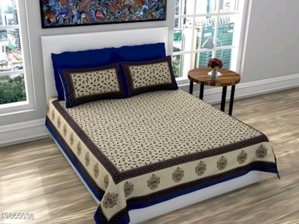Jaipuri Traditional 1double Bedsheet with 2 pillow covers
Fabric: Cotton - Cash On Delivery