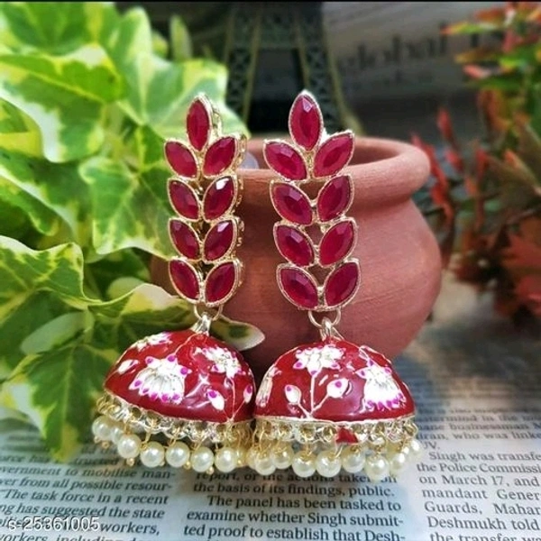 Jhumkhas Twinkling Fancy Earrings*Base Metal: Brass & Copper