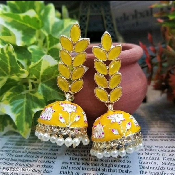 Jhumkhas Twinkling Fancy Earrings*Base Metal: Brass & Copper
