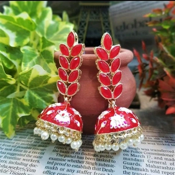 Jhumkhas Twinkling Fancy Earrings*Base Metal: Brass & Copper