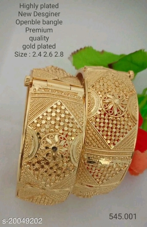 Elite Chic Bracelet & Bangles*
Base Metal: Brass