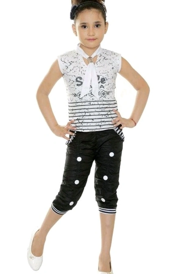 Modern Fancy Girls Top & Bottom Set
Top Fabric: Crepe & Hoisery