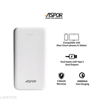 10000 mAh Power Banks*Brand: ASPOR (Cash On Delivery) - Free