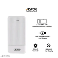 10000 mAh Power Banks*Brand: ASPOR (Cash On Delivery) - Free