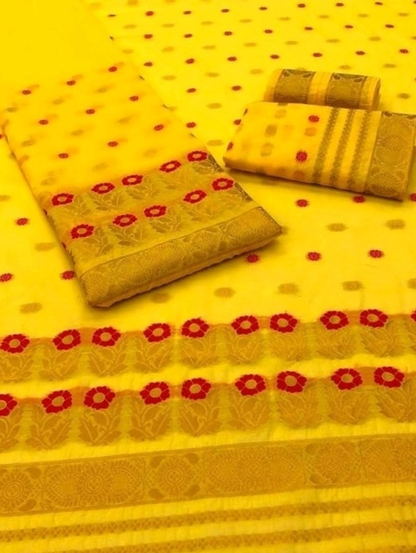 Mekhela Chador Assamese
Fabric: Cotton SilkBlouse: Separate Blouse Piece (Cash On Delivery) - Free shipping