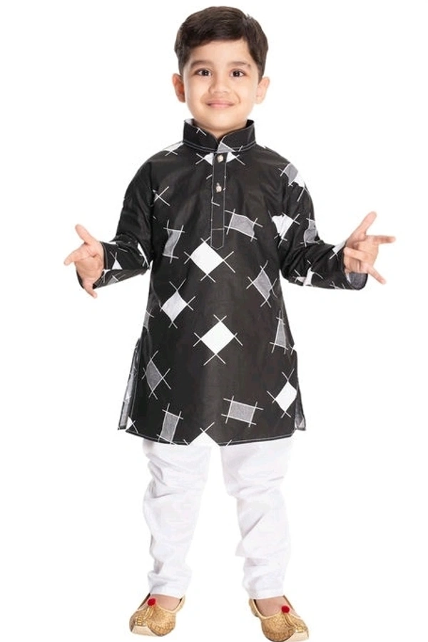 Cute Stylus Kids Boys Kurta Sets*Top fabric: Art Silk Bottom Fabric: Cotton Cash On Delivery - Free Shipping