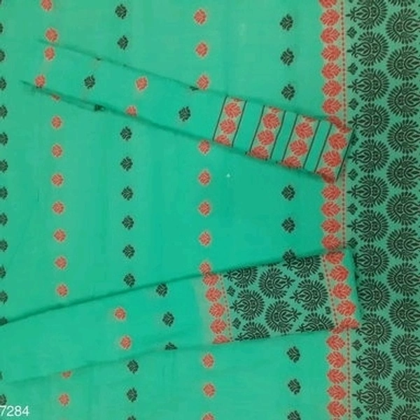 Designer AC Cotton Mekhala Chador (Cash On Delivery) - Free shipping