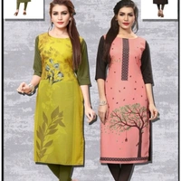 Fashionable Kurtis Combo Of 2*Fabric: Crepe (Cash On Delivery)